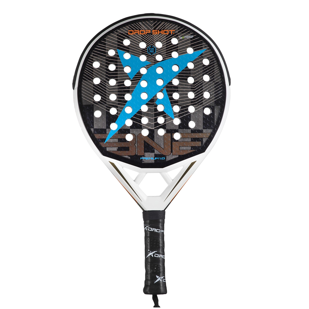 Drop Shot Premium 1.0 Padel Racket front view - Padelith