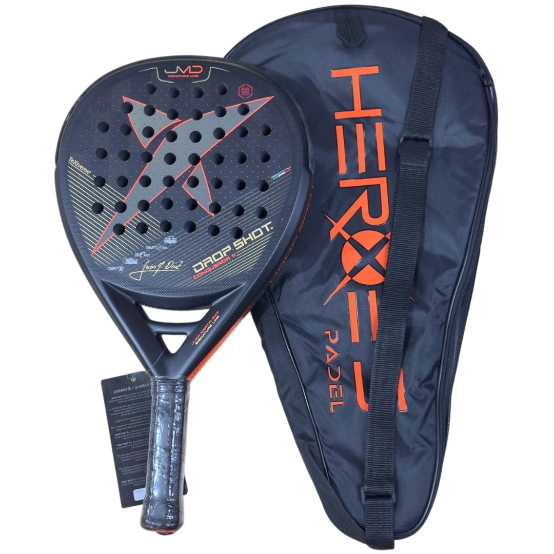Drop Shot Conqueror 11 24K Padel Racket with bag - Padelith
