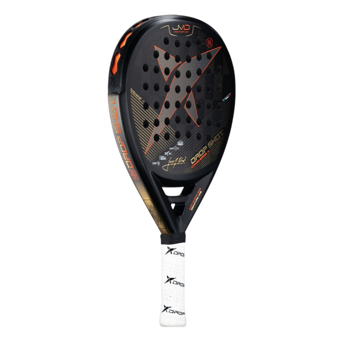 Drop Shot Conqueror 11 24K Padel Racket side view - Padelith
